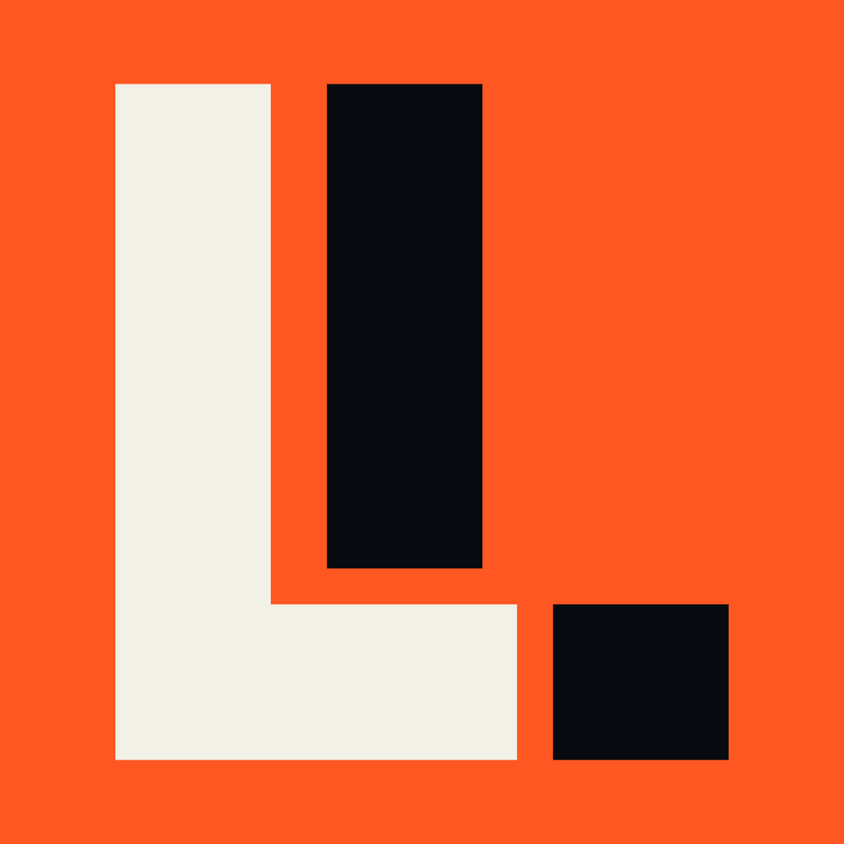 LexLabs Lawmatics consultant logo. Stylized letter two "L's" with bold white and black on an orange background.